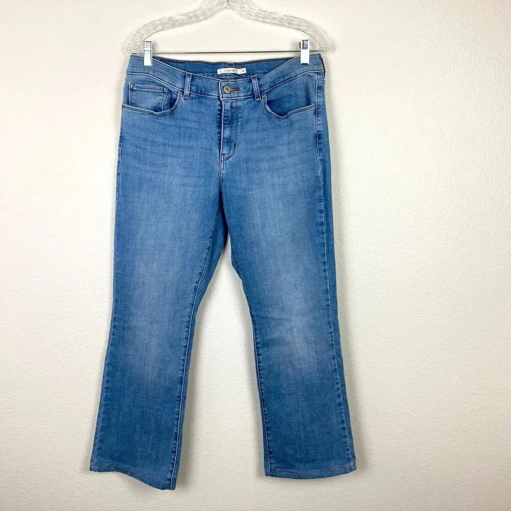 Levi's Women's Classic Bootcut Jeans Size 12 Blue Med Wash Stretch Inseam 26.5